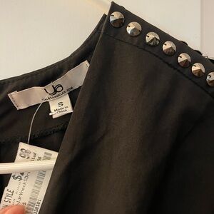 Ya Los Angeles Black Mini Dress with Studded Detail